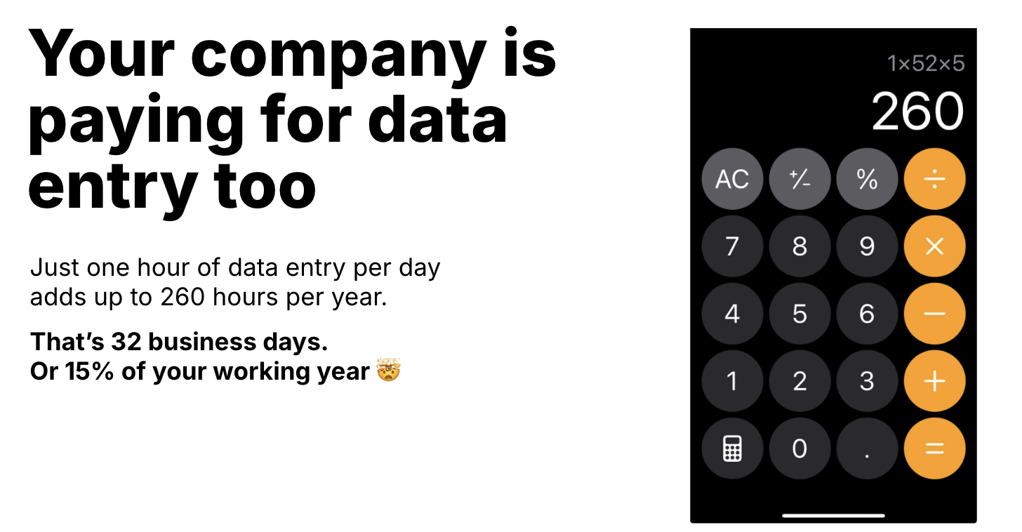 Cost of Data Entry