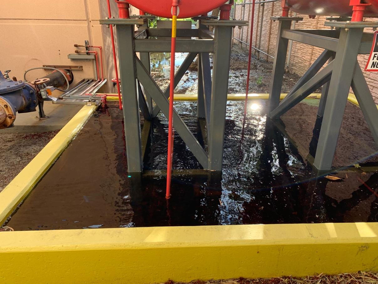 SPCC Secondary Containment Rainwater Overload Mapistry