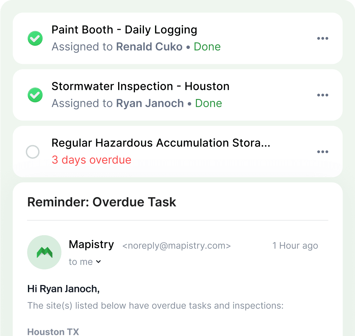 Email reminders