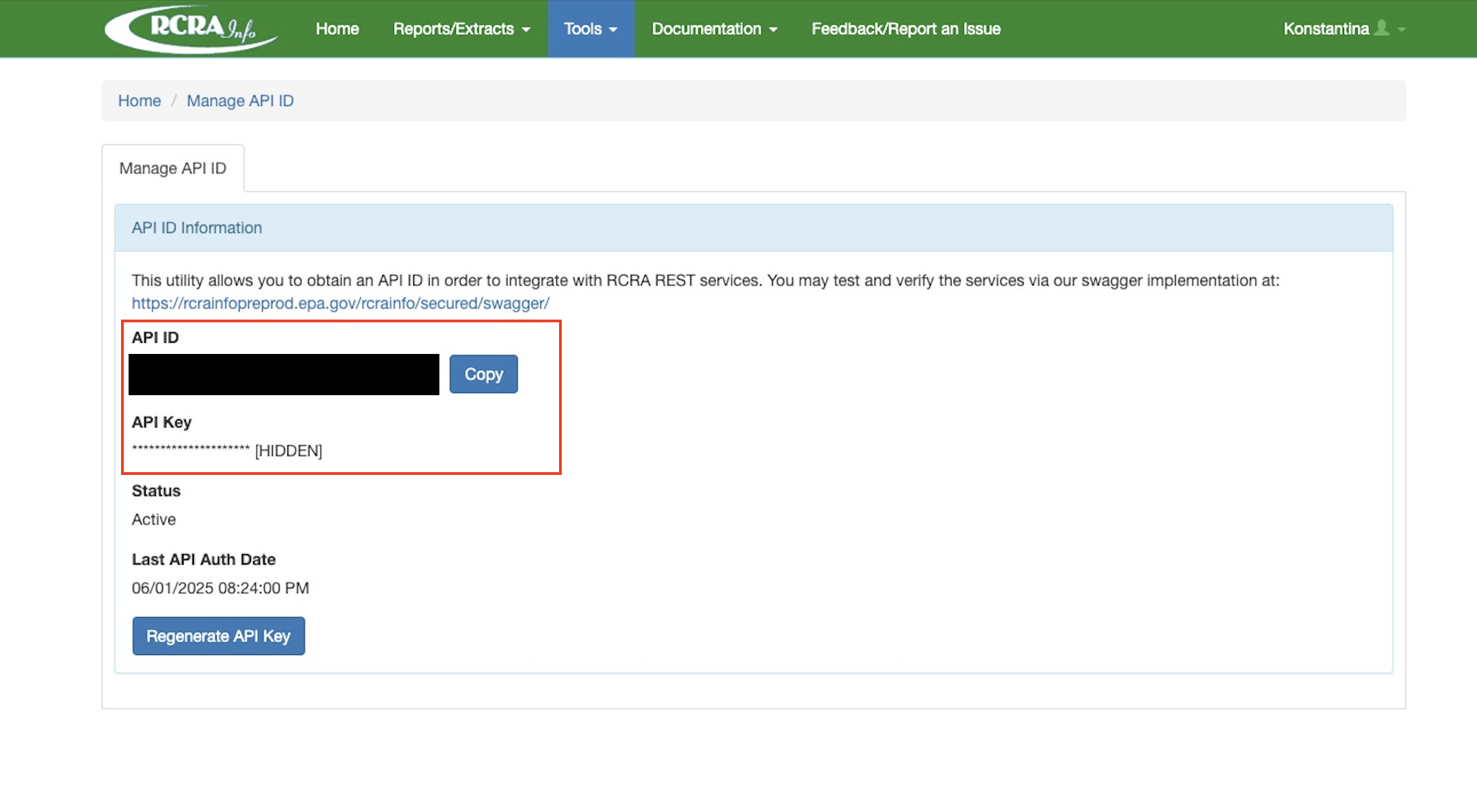 Connecting to RCRAInfo