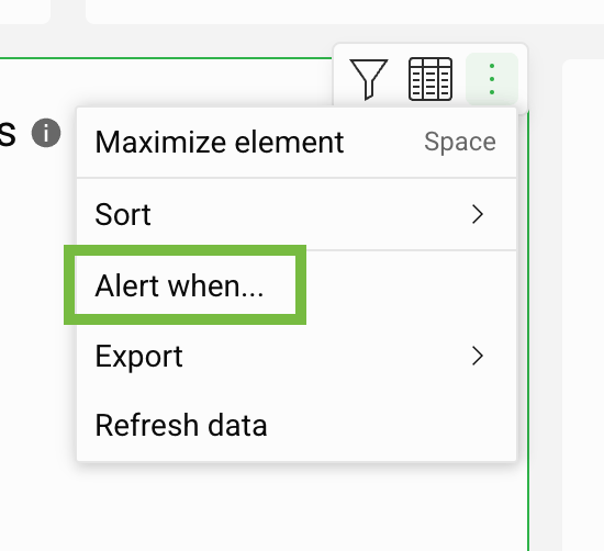 Analytics: Setting Alerts/Notifications