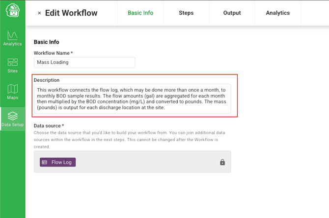 Workflow description